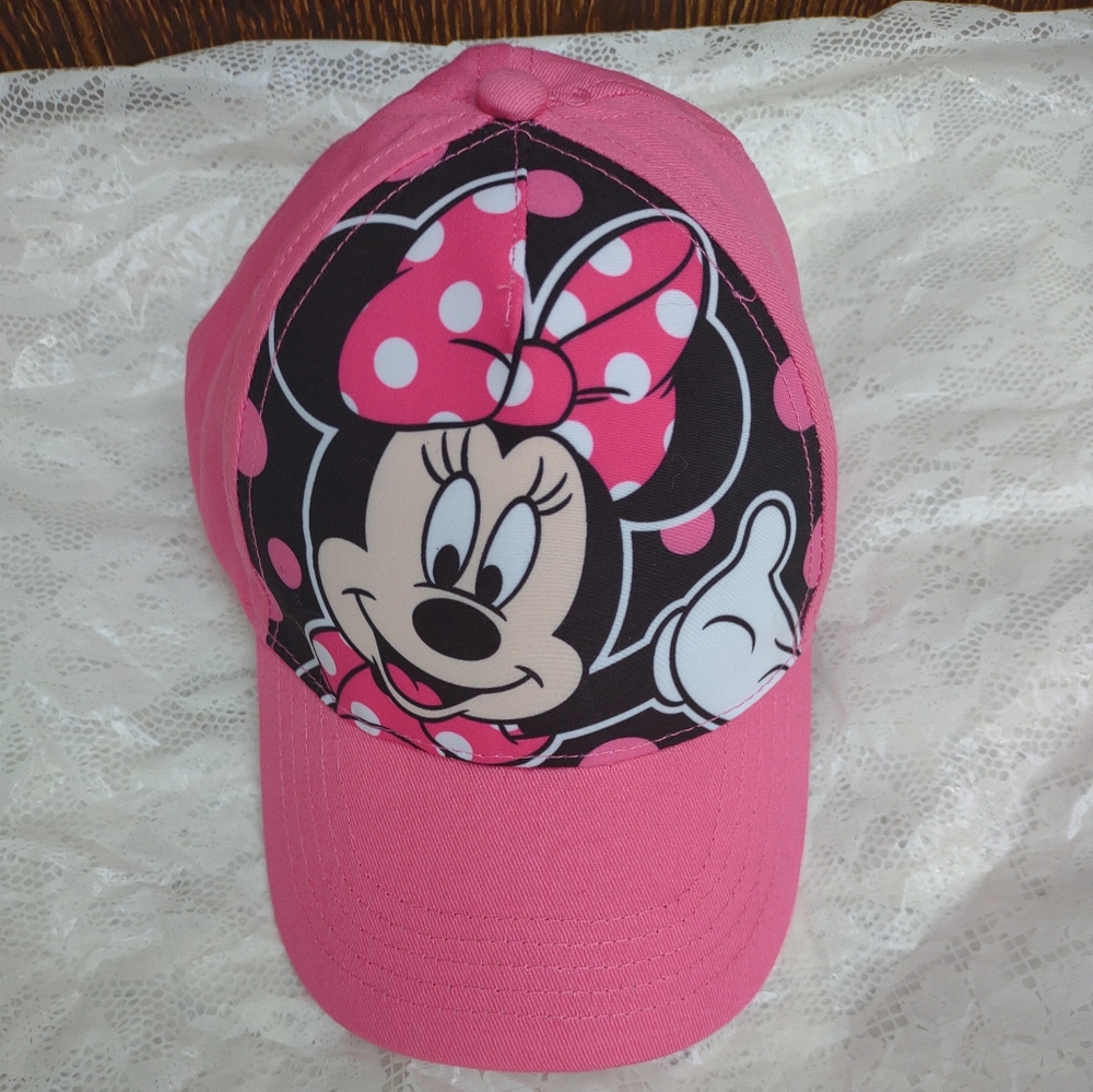 Disney Minnie Mouse Front Patch Adjustable Strap Back Hat Girls OSZ